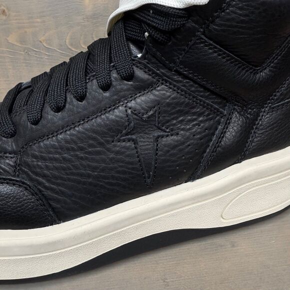 NIB Rick Owens x Converse TURBOWPN Black Sneakers 172342C US Men's 10.5, EU 44.5 - Picture 7 of 8